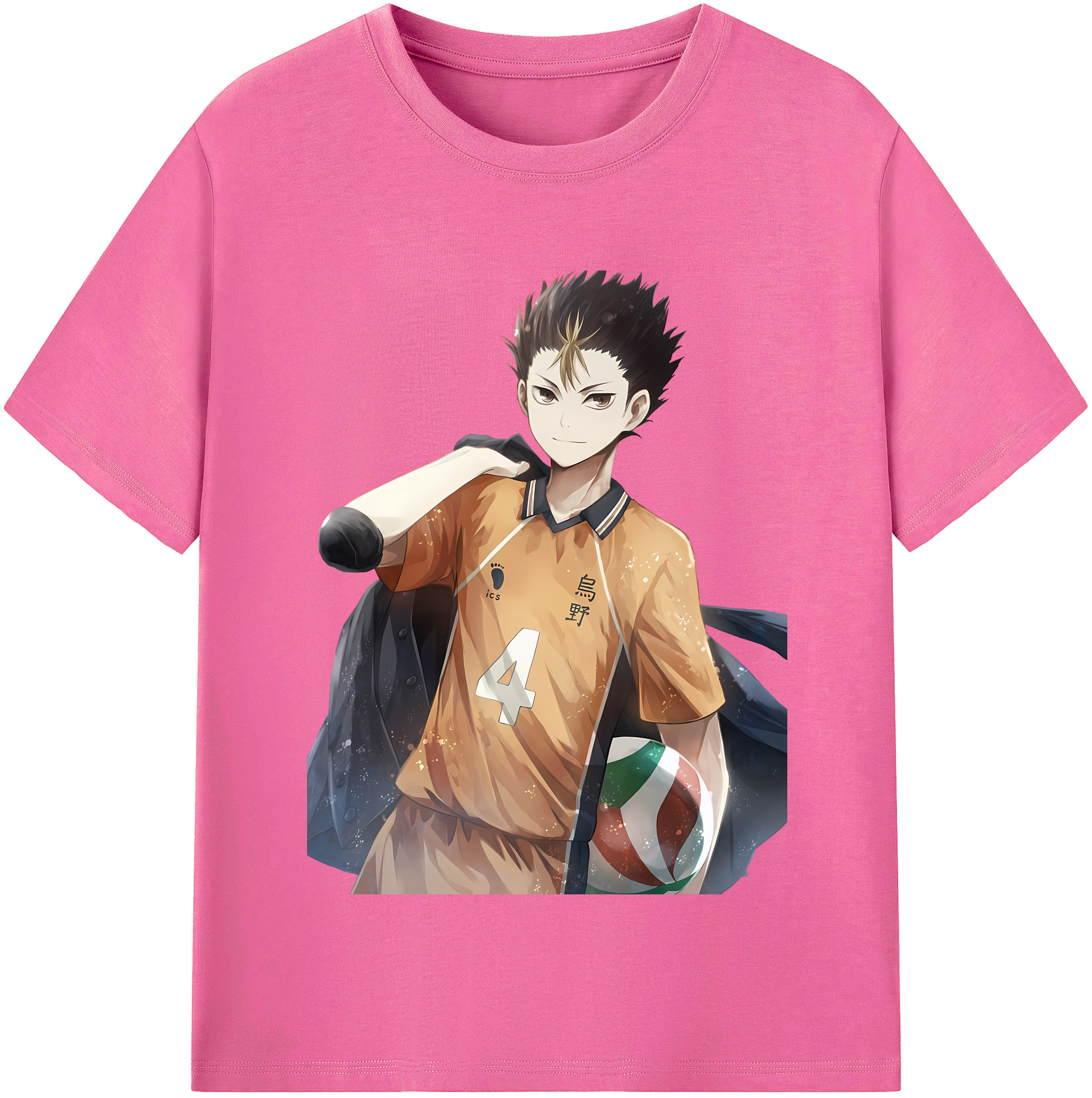 （画像用） ハイキュー!! Haikyu!! レディースカジュアルプリントTシャツ（綿100％）